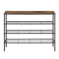 Artiss Shoe Rack 4 tier Storage Organiser Walnut