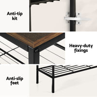 Artiss Shoe Rack 4 tier Storage Organiser Walnut