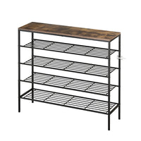 Shoe Rack 5-tier 25 Pairs Walnut Bob