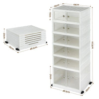 Artiss Foldable Shoe Storage Box 6 Tier 12 Pairs Entryway