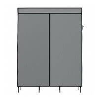 Large Portable Clothes Closet Wardrobe with Shelf Grey