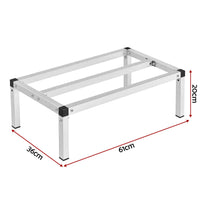 Giantz 61x36cm Aluminum Dunnage Rack Heavy Duty Kitchen Storage Platform