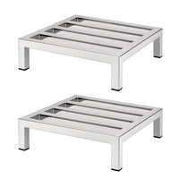 Giantz 35x35cm Dunnage Rack 2-Pack Stainless Steel Kitchen Floor Stand