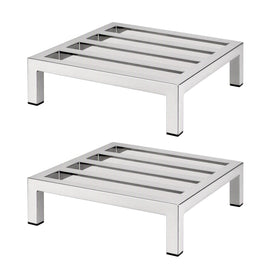 Giantz 35x35cm Dunnage Rack 2-Pack Stainless Steel Kitchen Floor Stand