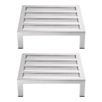 Giantz 35x35cm Dunnage Rack 2-Pack Stainless Steel Kitchen Floor Stand