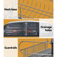 Cefito Dish Rack Drying Drainer Cup Holder Cutlery Tray Kitchen Organiser 2-Tier