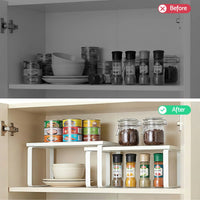Cefito Kitchen Storage Shelves Rack Cupboard Cabinet Organiser Set of 2