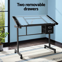 Drawing Desk Drafting Table Black