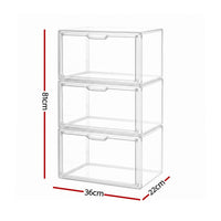 Artiss Clear Acrylic Display Case Box 2 Pack For Toys 54cm