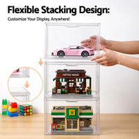 Artiss Clear Acrylic Display Case Box 2 Pack For Toys 54cm