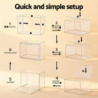 Artiss Clear Acrylic Display Case Box 2 Pack For Toys 54cm