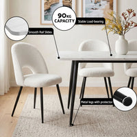 Artiss Dining Table and Chairs Set 5pcs Kitchen Furniture Marble White