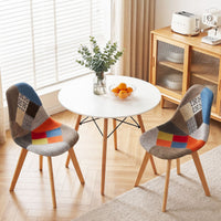 Artiss Dining Table and Chairs Set 3PCS Round 2 Seater Dining Set for Kitchen, Apartment, Dining Room White