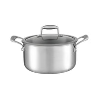 5-Star Chef 4.5L 24cm Stainless Steel Dutch Oven Pot with Lid and Stay-Cool Handle
