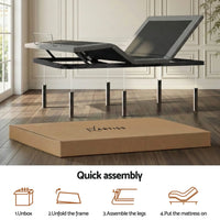 Artiss Adjustable Bed Frame King Size Electric Bed Base Wireless Remote Control Zero Gravity Power Bed Foundation