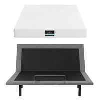 Artiss King size bed frame & Giselle Bedding King Mattress Combo, adjustable bed Base for Snoring Relief, Independent Head Foot Incline, Wireless Remote, Black,20cm Thickness