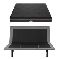 Artiss King size bed frame with Giselle Bedding King Mattress, adjustable bed Base Combo for Snoring Relief, Independent Head Foot Incline, Wireless Remote, Black,18cm Thickness