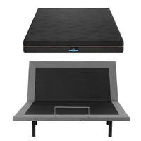 Artiss Queen size bed frame with Giselle Bedding Queen Mattress, adjustable bed Base Combo for Snoring Relief, Independent Head Foot Incline, Wireless Remote, Black,18cm Thickness