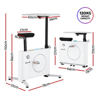 Everfit Exercise Bike Magnetic Desk Bike with Tabletop Fitness Home Workout Gym