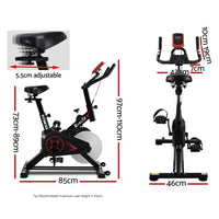 Spin Bike Exercise Bike Flywheel Cycling Home Gym Fitness Adjustable