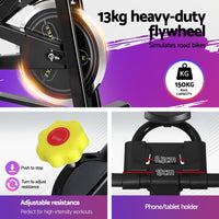 Spin Bike Exercise Bike Cardio Gym Bluetooth APP Connectable