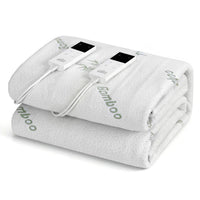 Giselle Electric Blanket Bamboo Fabric Queen Fitted Heated Pad Underlay Washable Winter