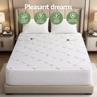 Giselle Electric Blanket Bamboo Fabric Queen Fitted Heated Pad Underlay Washable Winter