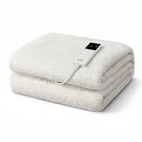 Giselle Electric Blanket LED Remote Sherpa Fleece Underlay Fully Fitted Machine Washable King Single