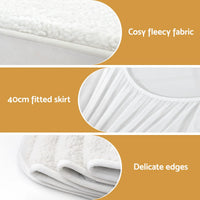 Giselle Electric Blanket LED Remote Sherpa Fleece Underlay Fully Fitted Machine Washable King Single