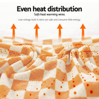 Giselle Electric Throw Rug Dual Side Fleece Flannel Heated Blanket Yellow