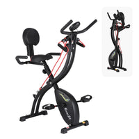 Everfit Folding Exercise Bike Magnetic X-Bike Indoor Cycling Resistance Rope