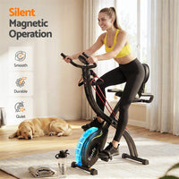 Everfit Folding Exercise Bike Magnetic X-Bike Indoor Cycling Resistance Rope
