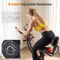 Everfit Folding Exercise Bike Magnetic X-Bike Indoor Cycling Resistance Rope