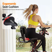Everfit Folding Exercise Bike Magnetic X-Bike Indoor Cycling Resistance Rope