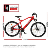 Everfit 26 Inch Electric Bike Mountain Bicycle eBike Built-in Battery 250W