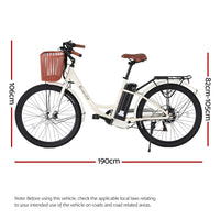Everfit 26" Electric Bike City Bicycle eBike e-Bike Commuter w/ Battery WH