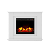 Devanti Electric Fireplace Fire Heater 2000W White