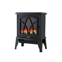 Devanti 2000W Electric Fireplace Heater Stove Freestanding 3D Flame Effect Indoor Space Heaters