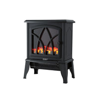 Devanti 2000W Electric Fireplace Heater Stove Freestanding 3D Flame Effect Indoor Space Heaters