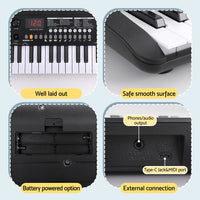 Alpha 37-Key Digital Piano Keyboard Electric Black