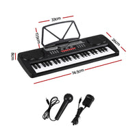 Alpha 49 Key Electronic Keyboard Portable Digital Piano Musical Instrument Black