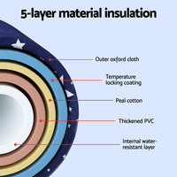 Weisshorn Foldable Bathtub PVC SPA Bucket Inflatable Cushion 114x62cm Star Navy