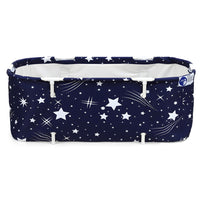 Weisshorn Foldable Bathtub PVC SPA Bucket Inflatable Cushion 134x65cm Star Navy
