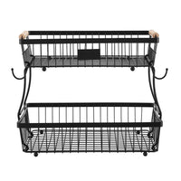 5-Star Chef 2 Tier Fruit Basket Bowl Detachable Kitchen Food Storage Stand
