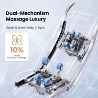 Livemor Prestige 4D Dual Mechanism Massage Chair, Full Body Zero Gravity Recliner with Extended SL Track, Body Scan, Air Compression, Waist Heating, Foot Rollers, Voice Control & Wireless Charging