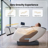 Livemor Prestige 4D Dual Mechanism Massage Chair, Full Body Zero Gravity Recliner with Extended SL Track, Body Scan, Air Compression, Waist Heating, Foot Rollers, Voice Control & Wireless Charging