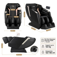 Livemor Flex Massage Chair Full Body with Heat Zero Gravity Recliner, 24 Airbags, Foot Massage, 6 Auto Programs, Voice Control, Bluetooth Speakers, Screen Control, Extendable Footrest