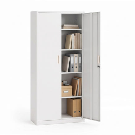 Astiss 180cm Steel Locker Cabinet Mental Storage 4 Adjustable Shelves