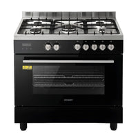 Devanti 90cm Dual Fuel Cooker Gas Cooktop Electric Oven 5 Burner