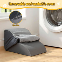 i.Pet Dog Ramp 2 Steps For Small Dogs Bed Sofa Car Foam Non-Slip Pet Cat Stairs